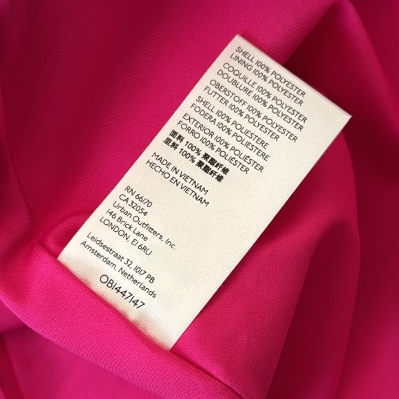 Anthropologie Maeve Pink Bow-Tie Satin Pockets Cocktail Mini Dress Size 12 - Picture 13 of 13